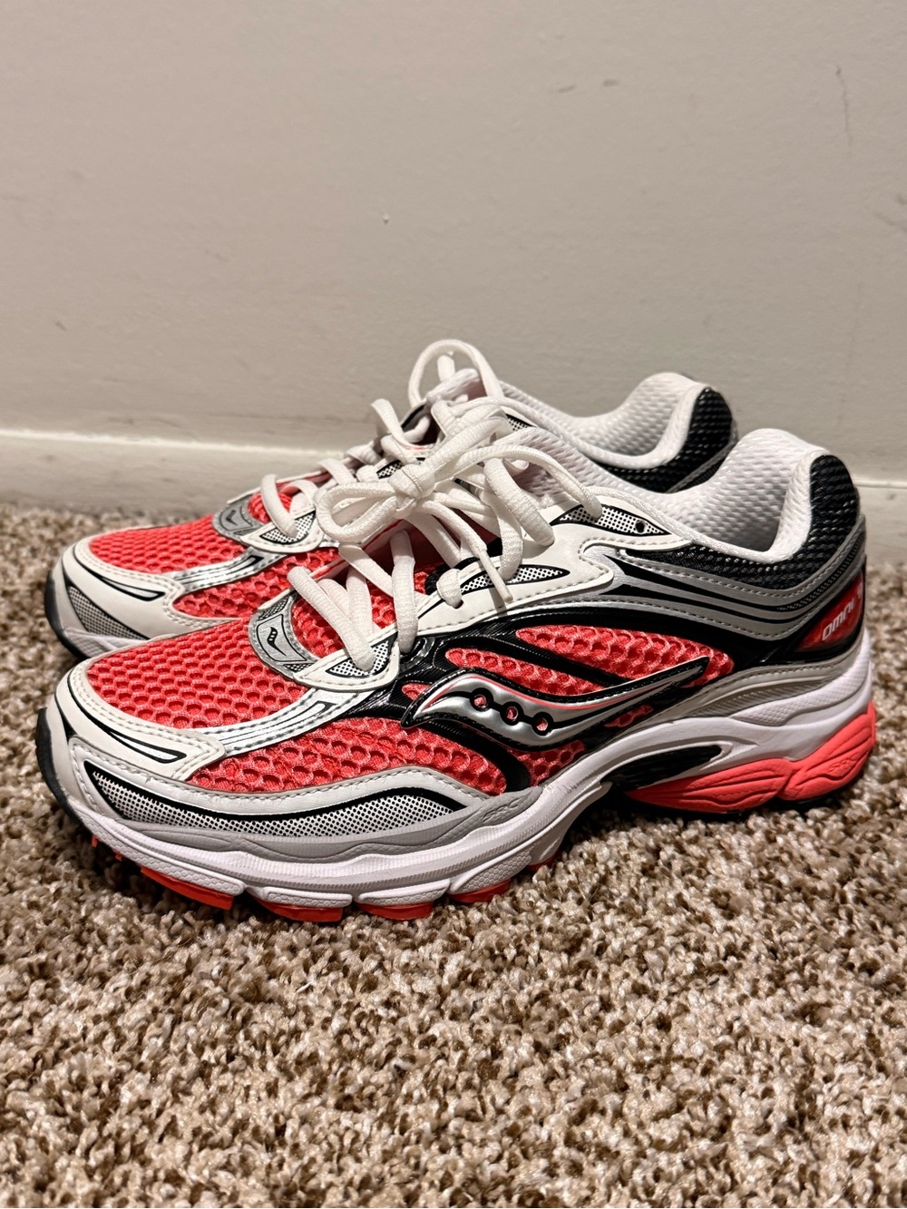 Saucony Women's Running Sneakers in Coral, White, Black